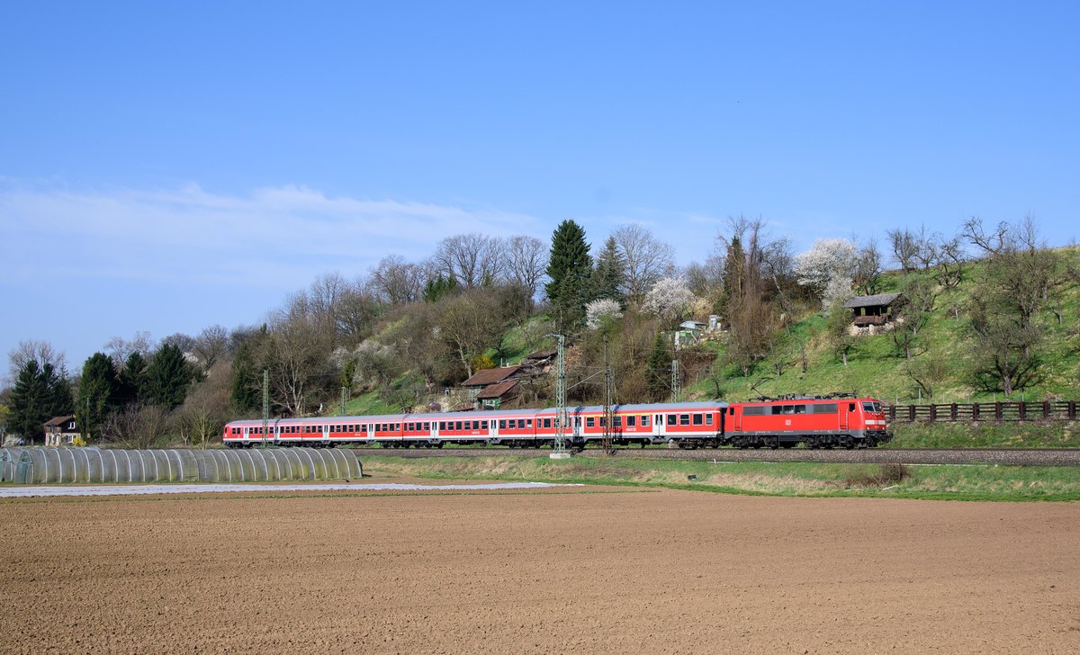 Unbekannt gebliebene 111...mit RB 19223 nach Geislingen(Steige).(Reichenbach(Fils)8.4.2018).