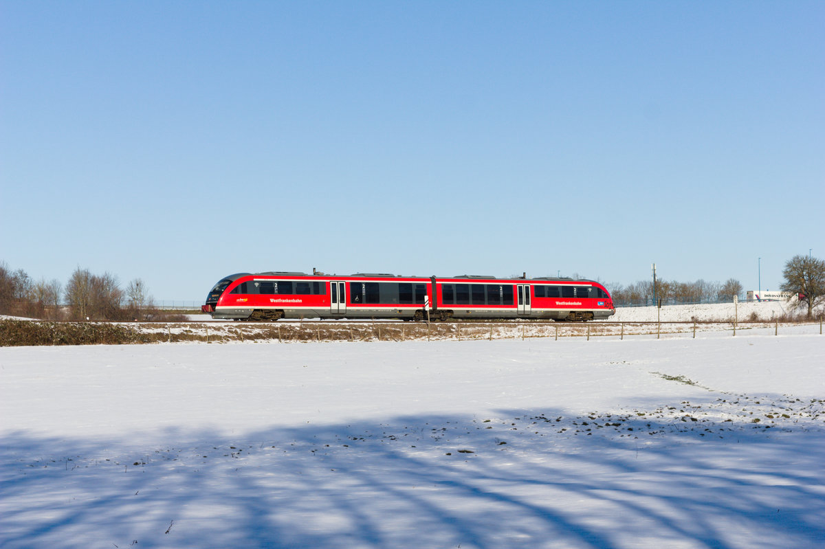 Unbekannter 642 als RB Öhringen-Hessental am 13.02.2021 an der Rastanlage Hohenlohe Süd. 