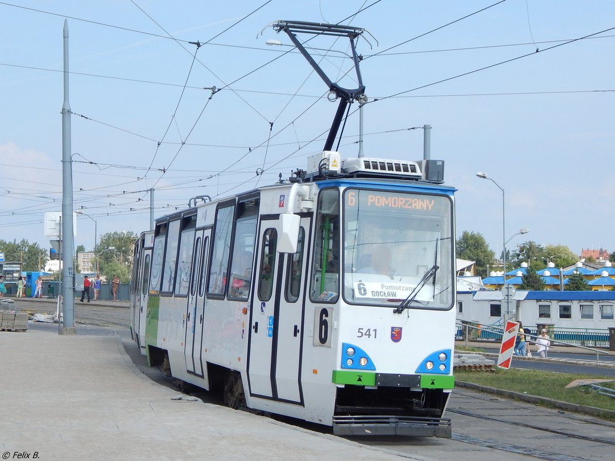 Unbekannter Straßenbahntyp Nr.541 in Stettin am 26.07.2016
