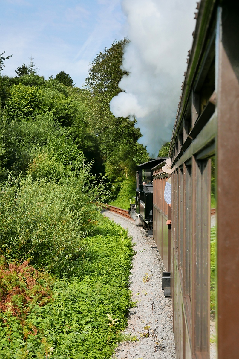 Unterwegs mit der Brecon Mountain Railway bei Pontsticill, Wales, 15.9.2016
