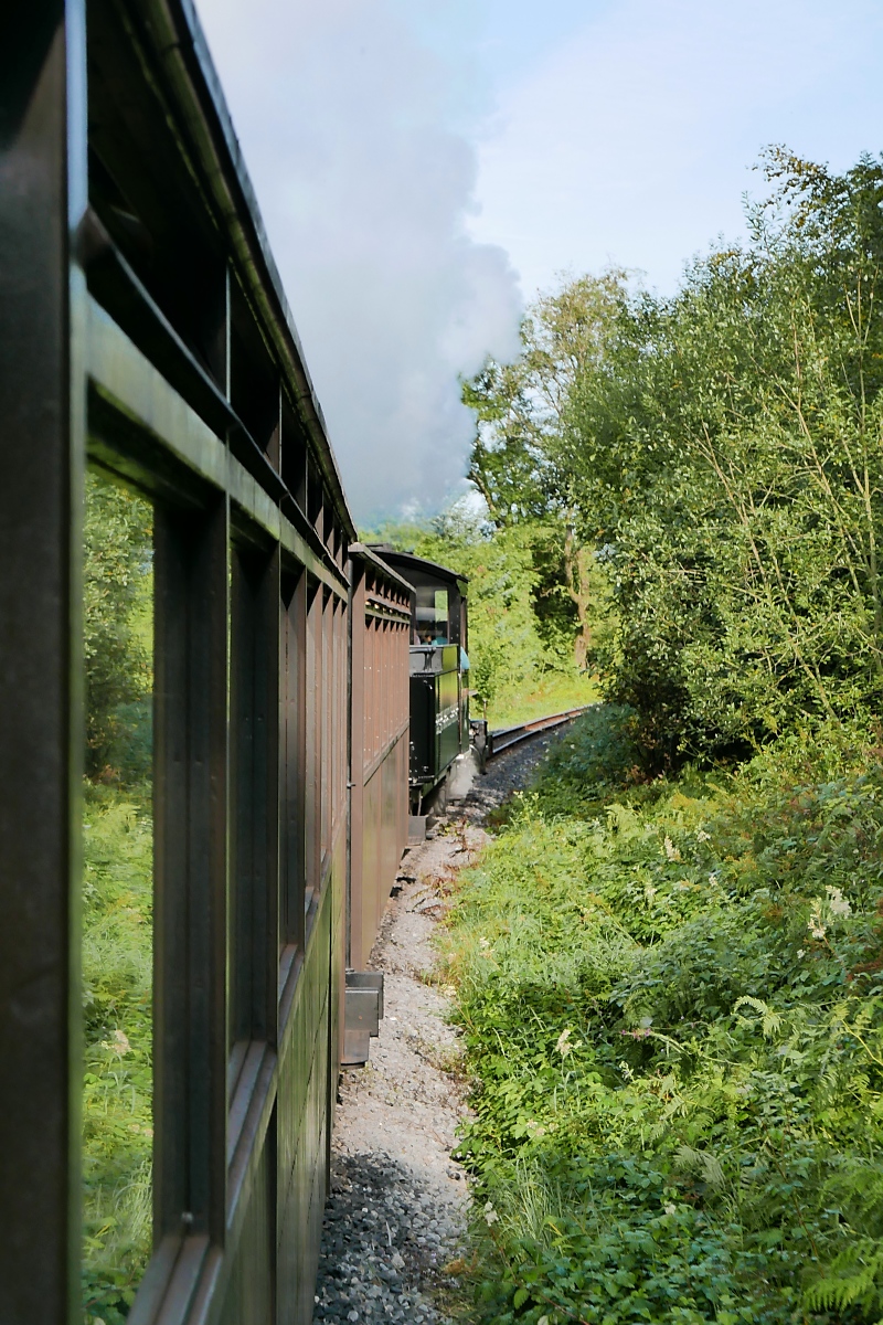 Unterwegs mit der Brecon Mountain Railway zwischen Pontsticill und Delygaer, Wales, 15.9.2016
