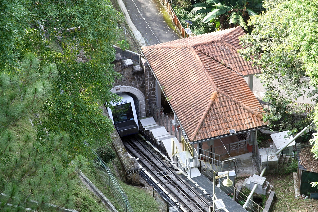 Upper Tunnel Station der KBB (Keretapi Bukit Bendera / Penang Hill Railway) am 18.Februar 2025.