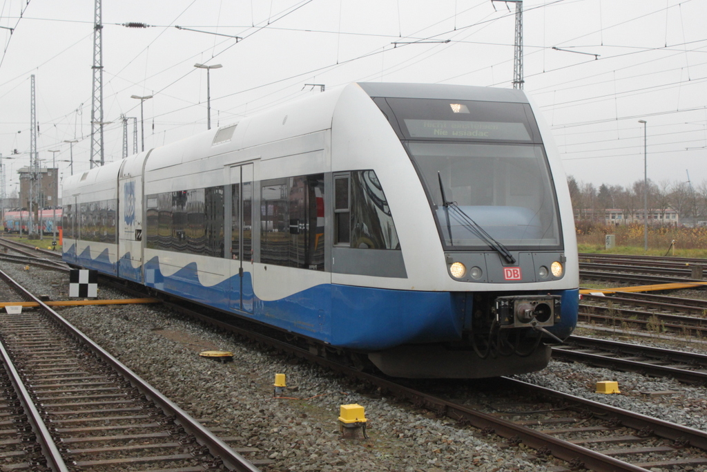 Usedomer Bäderbahn beim Rangieren im Rostocker Hbf.06.12.2019