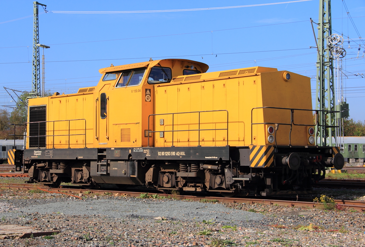 V 150.04 SGL abgestellt in Lichtenfels am 19.10.2014.