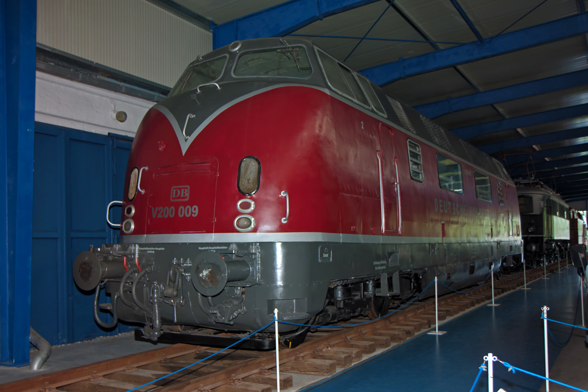 V 200 009 im Eisenbahn- und Technikmuseum Prora. - 10.07.2013