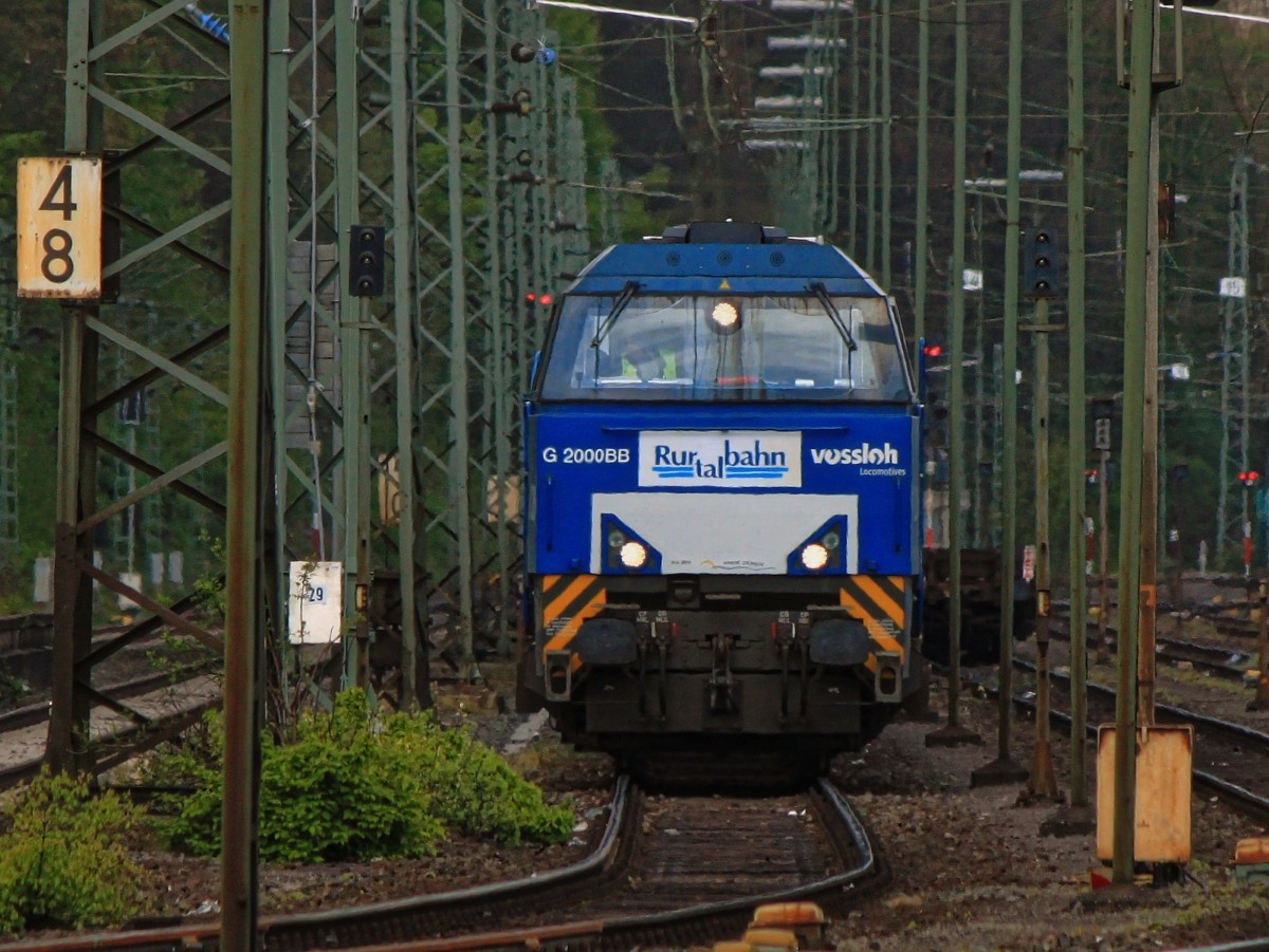 V 206 der Rurtalbahn (272 410-2) am 15.04.2014 in Aachen West.
