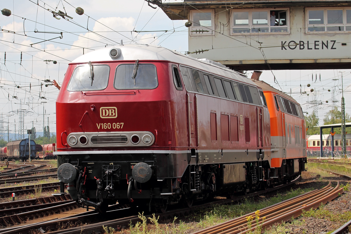 V160 067 beim Sommerfest in Koblenz-Lützel 22.6.2019