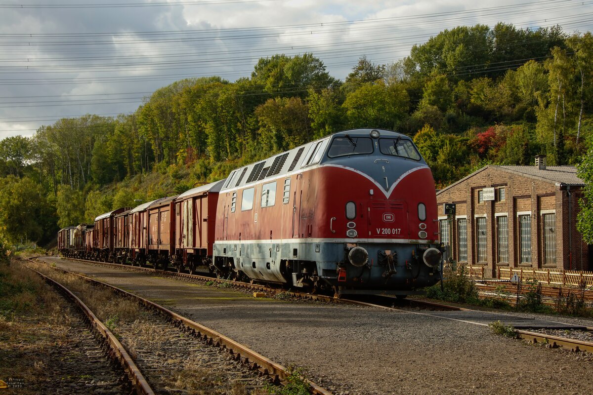 V200 017 DB im Eisenbahnmuseum Bochum Dahlhausen, Oktober 2022.