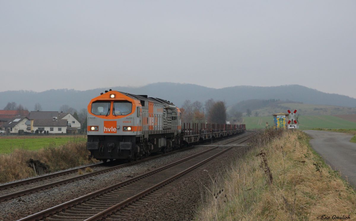 V330.3 am 01.12.14. mit dem Stahlpendel Peine-Ilsenburg bei Heißum.
