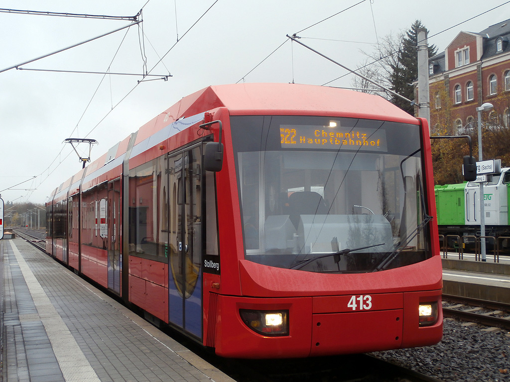 Variobahn in Stollberg. (8.11.2013)