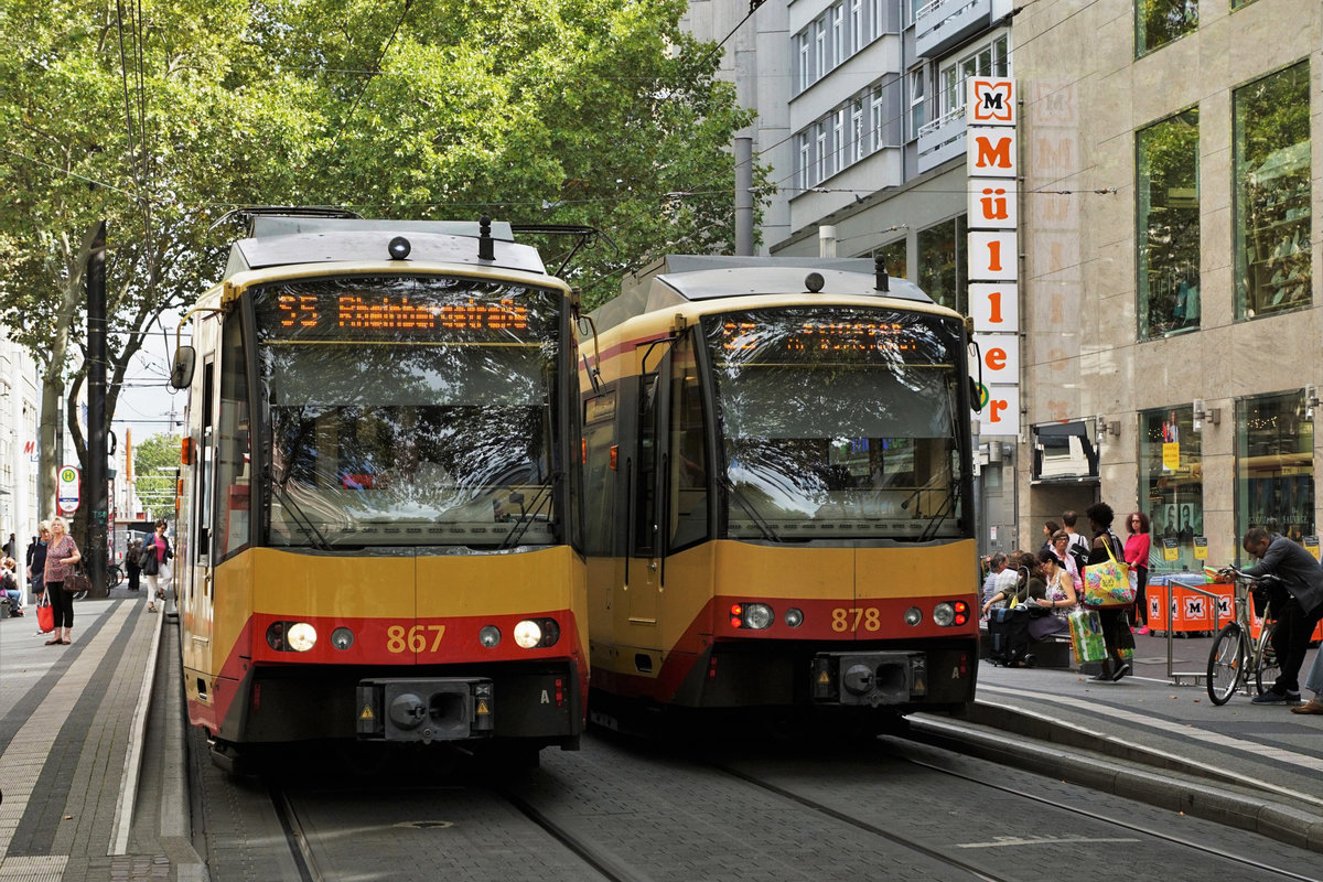 VBK - Verkehrsbetriebe Karlsruhe. S-Bahnimpressionen vom 13. September 2019.
Foto: Walter Ruetsch