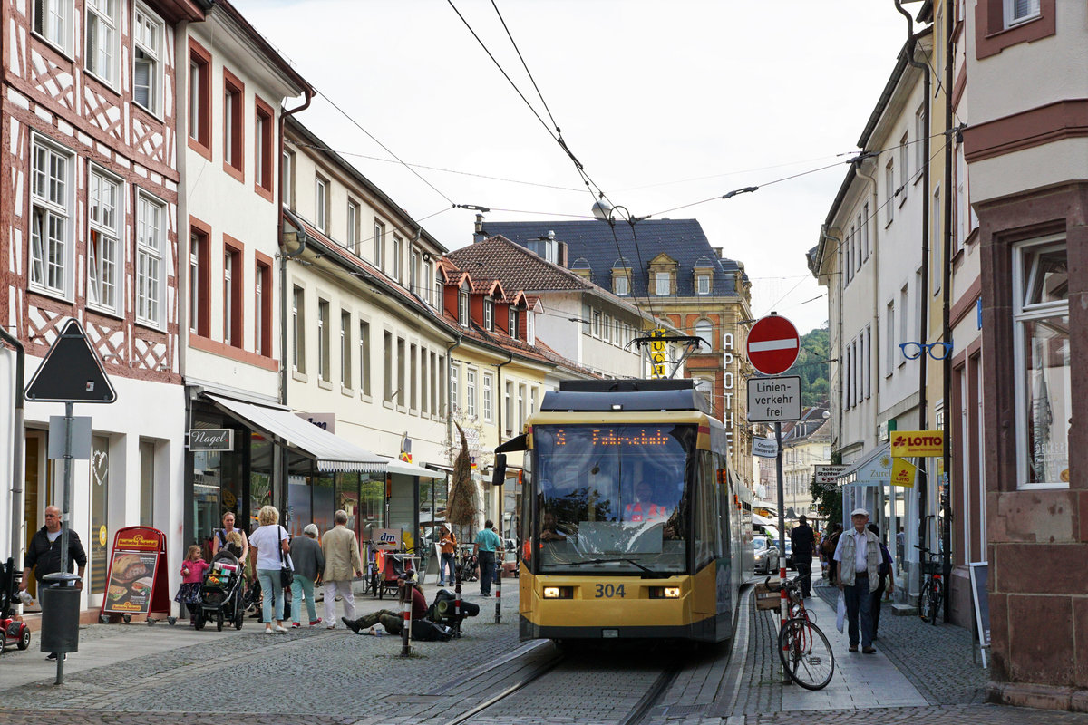 VBK - Verkehrsbetriebe Karlsruhe.
Strassenbahnimpressionen der Linie 1 vom 13. September 2019.
Foto: Walter Ruetsch