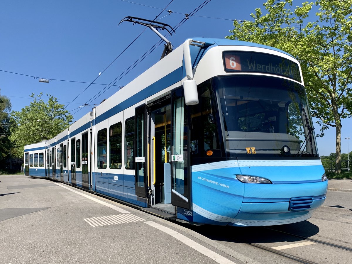 VBZ Be 5/6 3053 mit "Masken Front" am 18.5.20 bei der Endstation ...