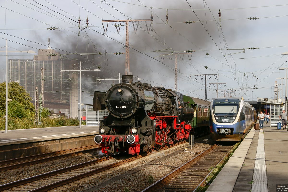 VEB 52 6106 in Essen Hbf, September 2018.