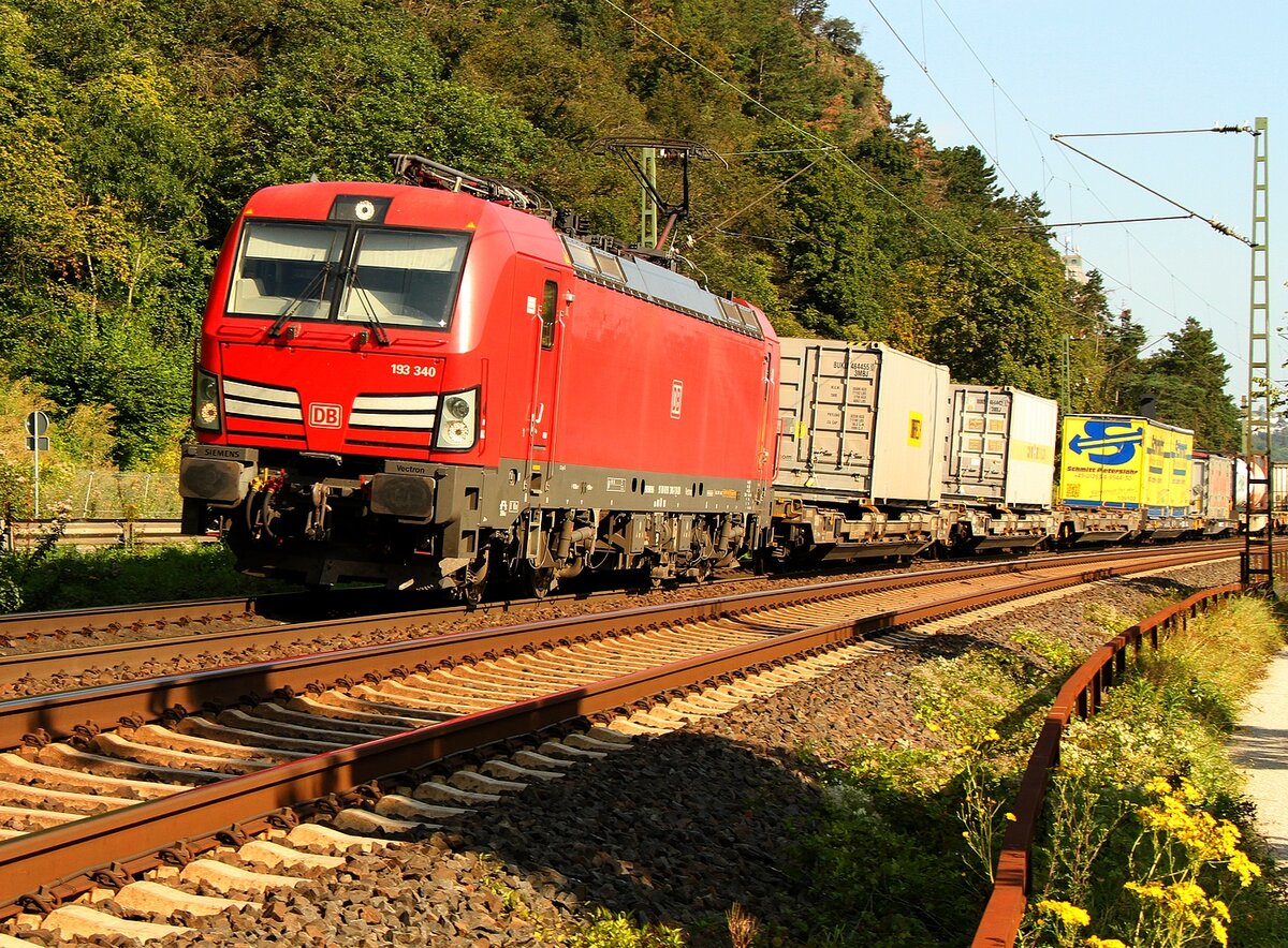 Vectron 193 340 der DB auf der linken Rheinseite am 25.02.2021