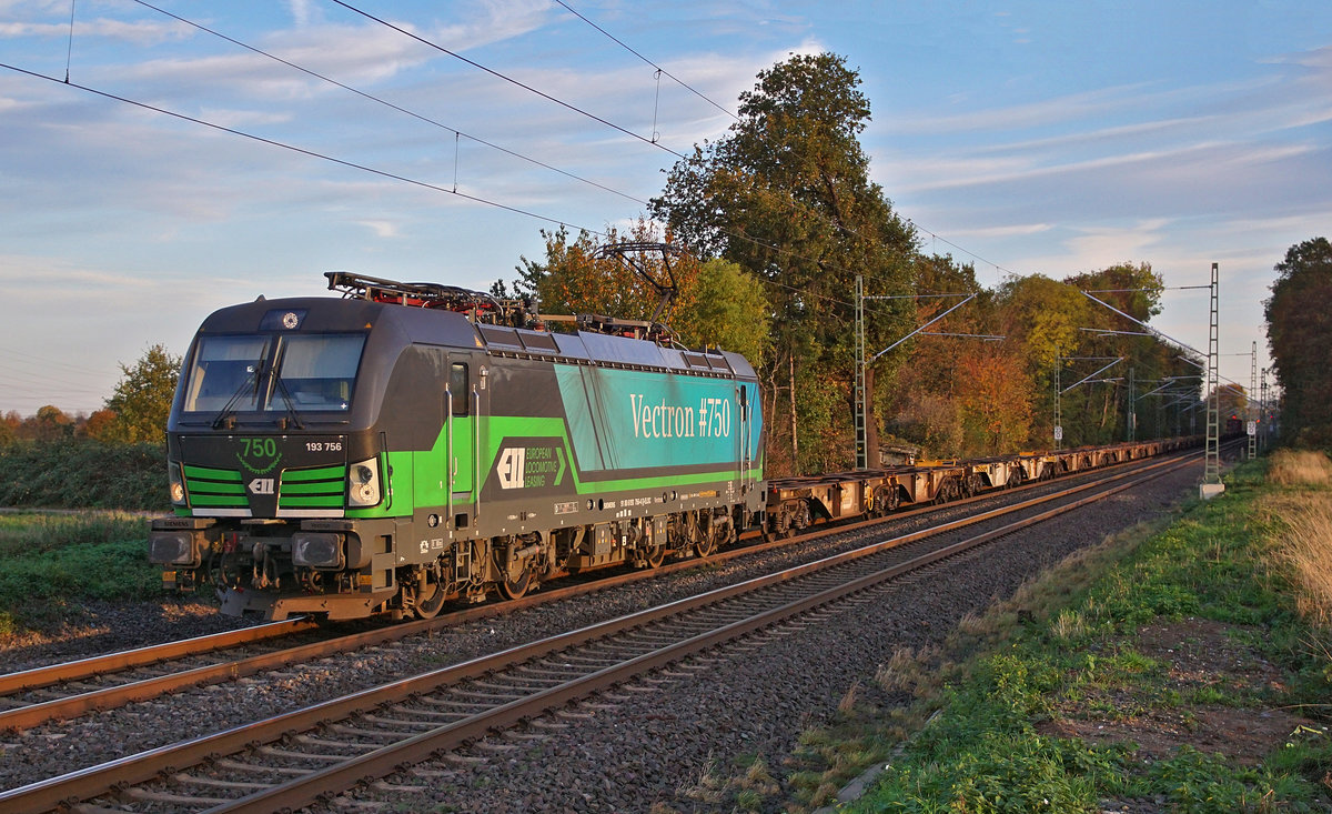 Vectron #750 - Lokomotive 193 756 am 31.10.2020 in Bornheim.