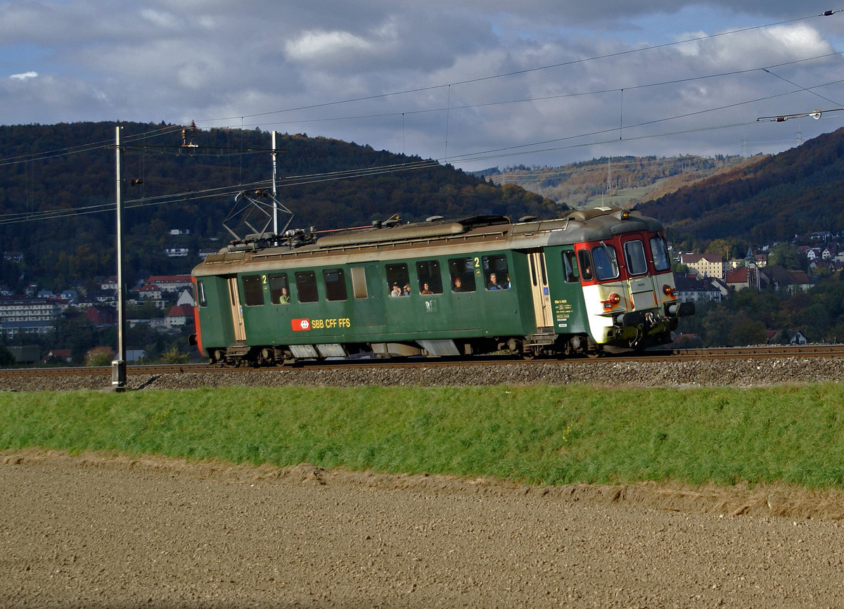Verein Depot und Schienenfahrzeuge Koblenz (DSF)
TRIEBWAGEN TREFFEN KOBLENZ 20. Oktober 2007.
DSF BDe 4/4 2, ehemals WM  auf der Fahrt zwischen Koblenz und Laufenburg.
Foto: Walter Ruetsch


