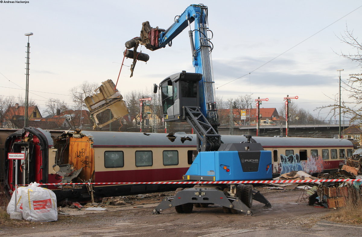 Verschrottung von 901 115 und 901 401 in Villingen 14.1.20