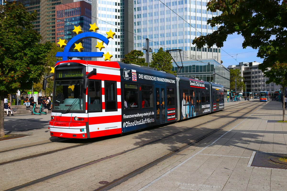 VGF Bombardier Flexity Classic S Wagen 252 am 07.10.23 in Frankfurt am Main