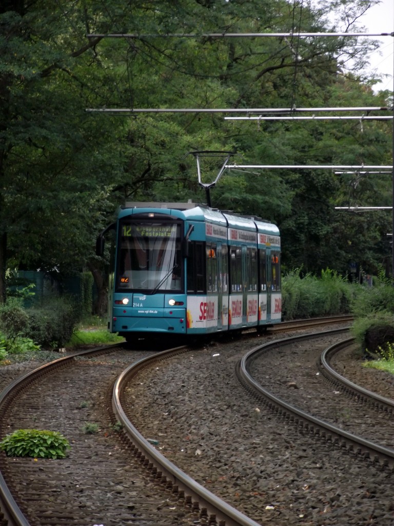 VGF Bombardier S-Wagen 214 am 08.09.13 in Frankfurt am Main Uni Klinik