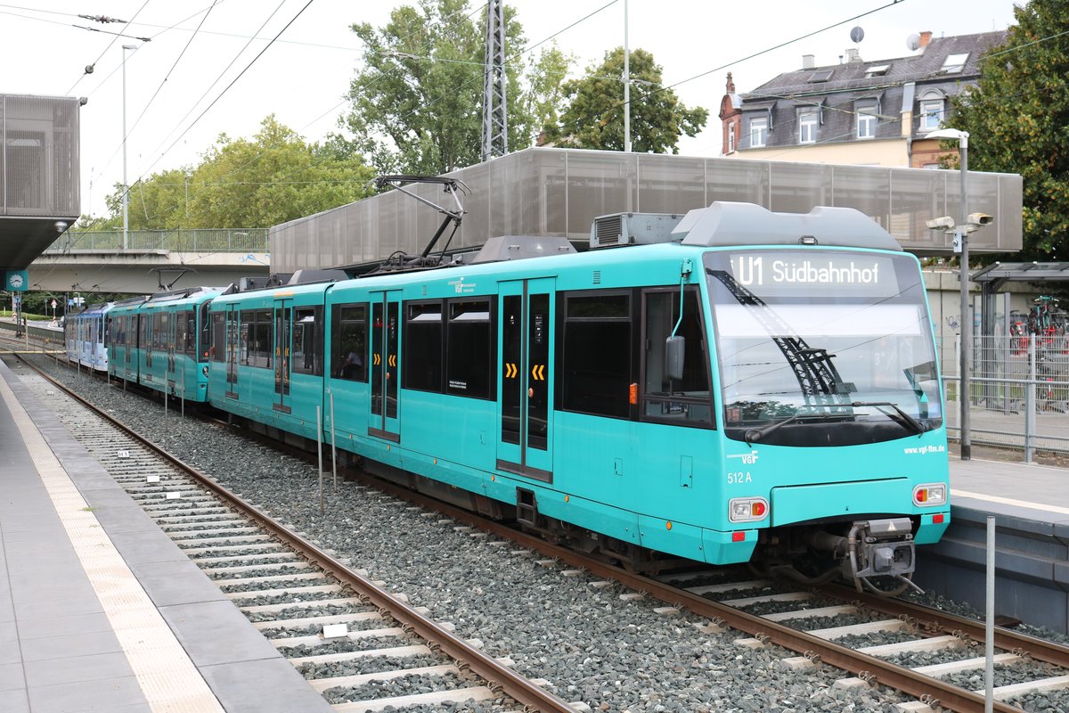 VGF Bombardier U4 Wagen 512 am 05.09.20 in Frankfurt Heddernheim