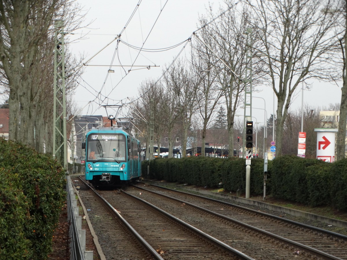 VGF Bombardier U5-25 Wagen 675 am 01.03.16 in Frankfurt am Main