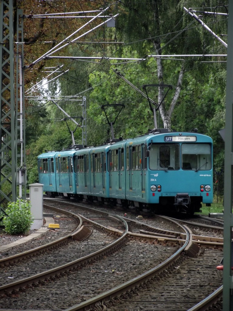 VGF U2-Wagen 3er Verband am 13.09.13 in Frankfurt am Main Schfflestrae