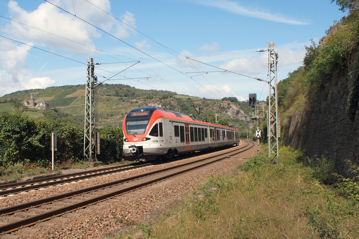 VIAS 414 mit RB 10 nach Frankfurt (M), Lorchhausen, 14.08.2019