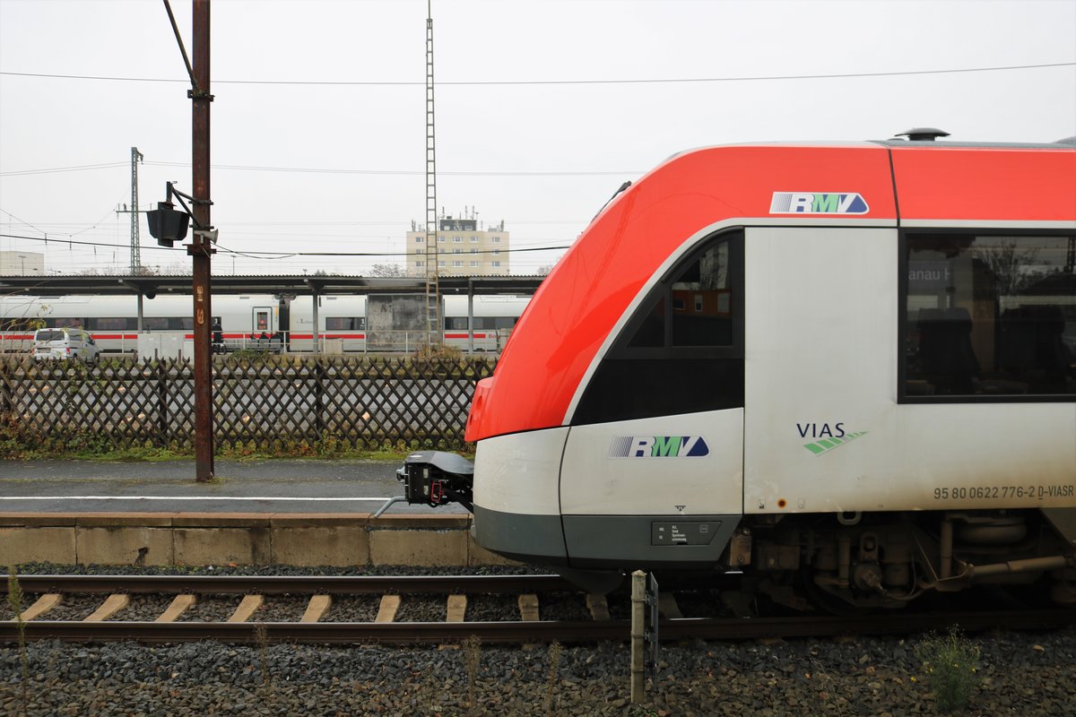 VIAS/Odenwaldbahn Alstom Lint54 VT204 am 12.12.20 in Hanau Hbf