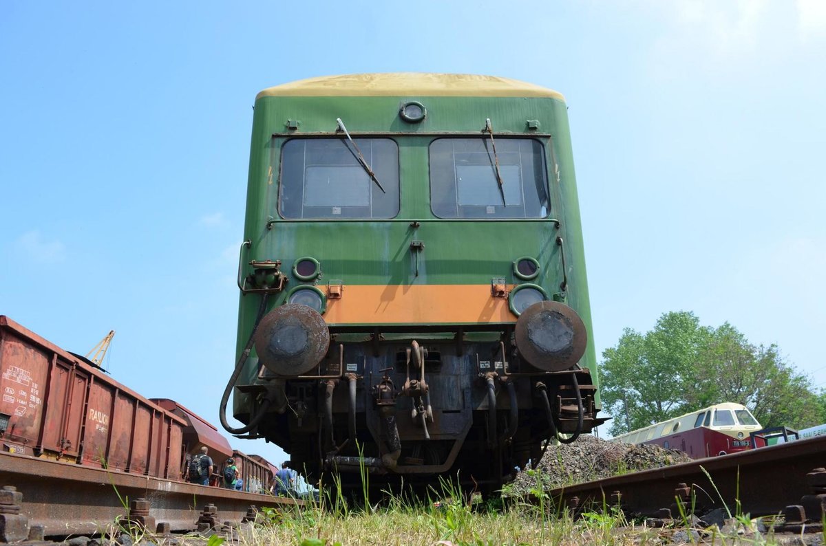 Vierteilige DR Doppelstockzugeinheit Steuerwagen 50 50 26-12 092-1 DBv zum 21. Groem Eisenbahnfest im Bw Weimar  25 Jahre Thringer Eisenbahnverein e.v  28.05.2016