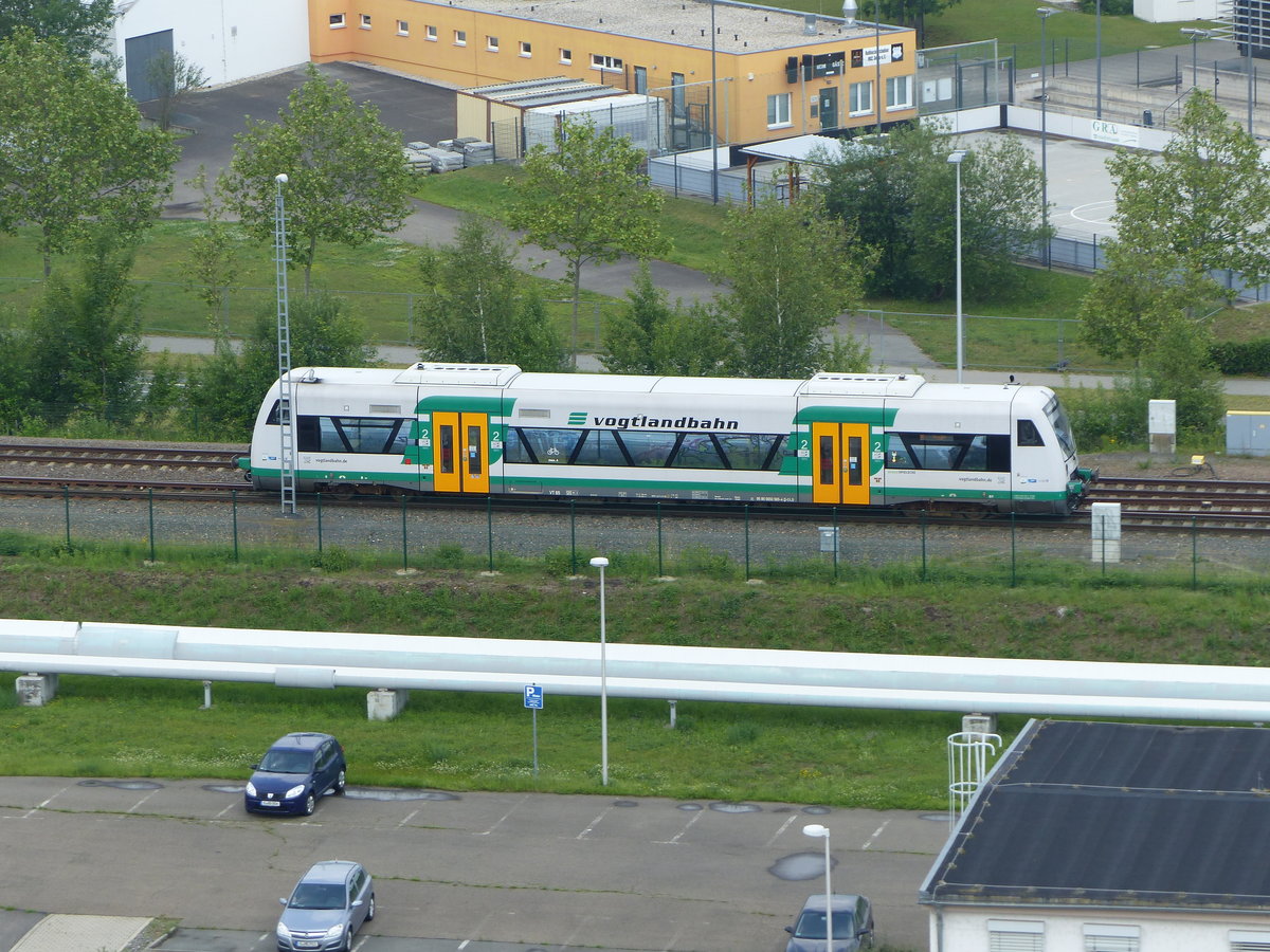 Vogtlandbahn 9580 0650 565-4 D-DLB in Gera auf dem Weg nach Greiz am 16.6.2020