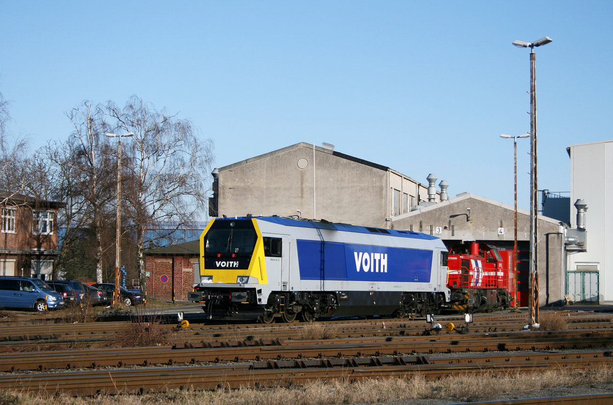 Voith Maxima 40 CC (Fahrzeugnummer unbekannt) // RheinCargo-Betriebswerk Brühl-Vochem // 7. März 2010