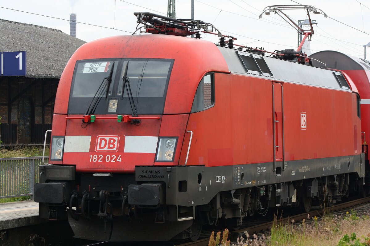 Vor Verstärkerzug RE 3534 auf Linie RE3 | DB 182 024 | Anklam | Juni 2023