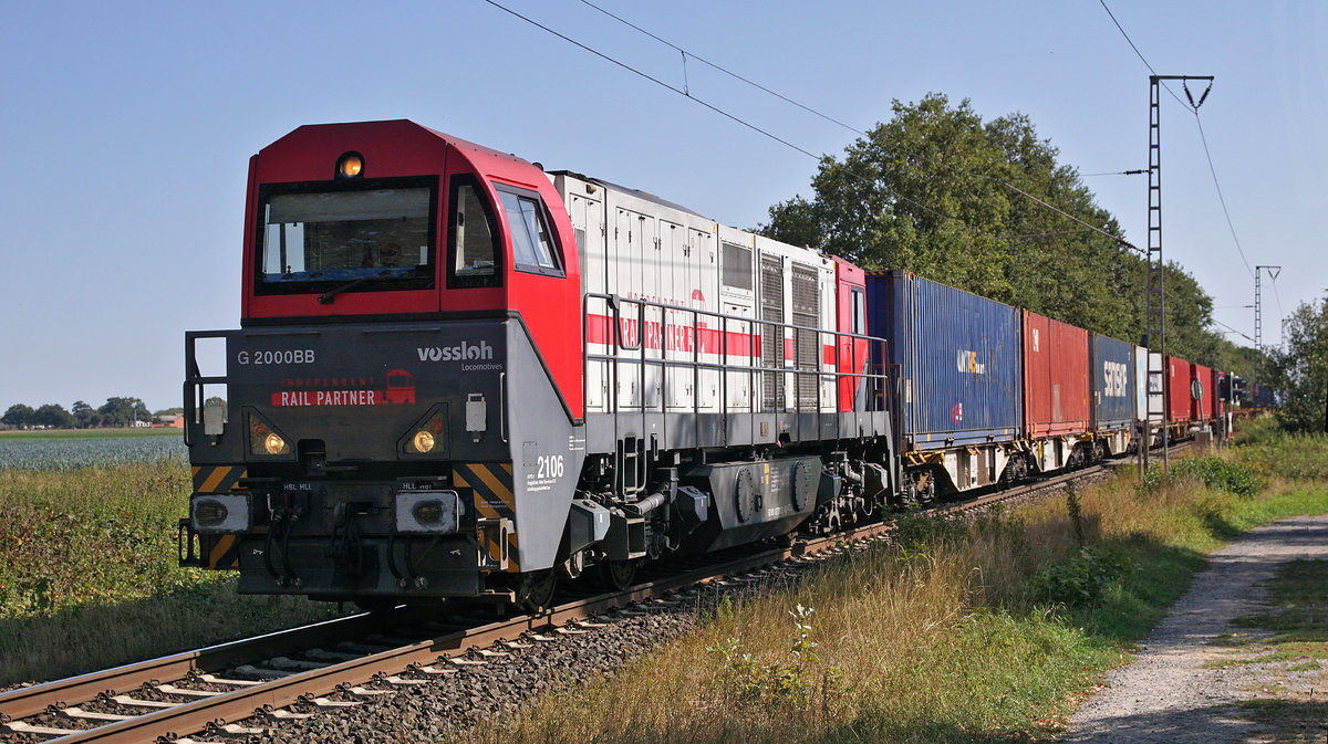 Vossloh 1001043 - HTFS 2106 von Rail Partner am 19.09.2020 in Boisheim.