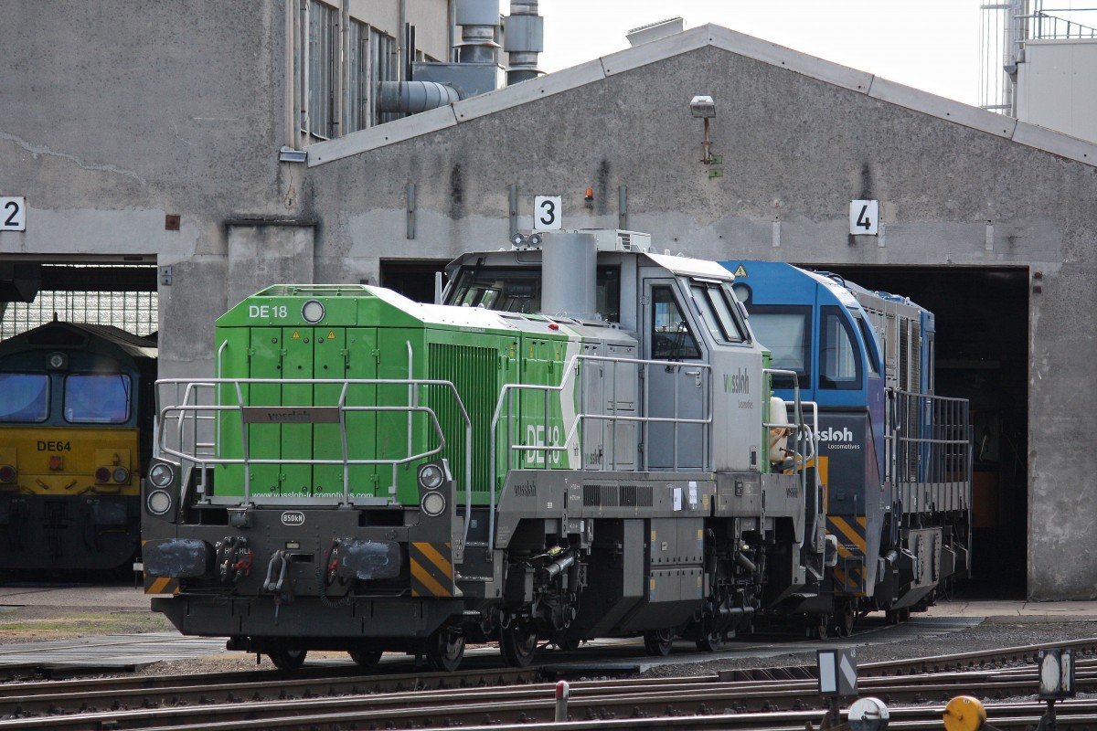 Vossloh DE18 am 22.6.13 abgestellt in Brhl-Vochem.
