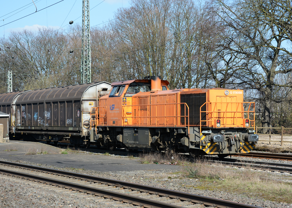 Vossloh G 1700 BB (1 277 807-4) der KSW in Hürth-Kalscheuren - 12.03.2015