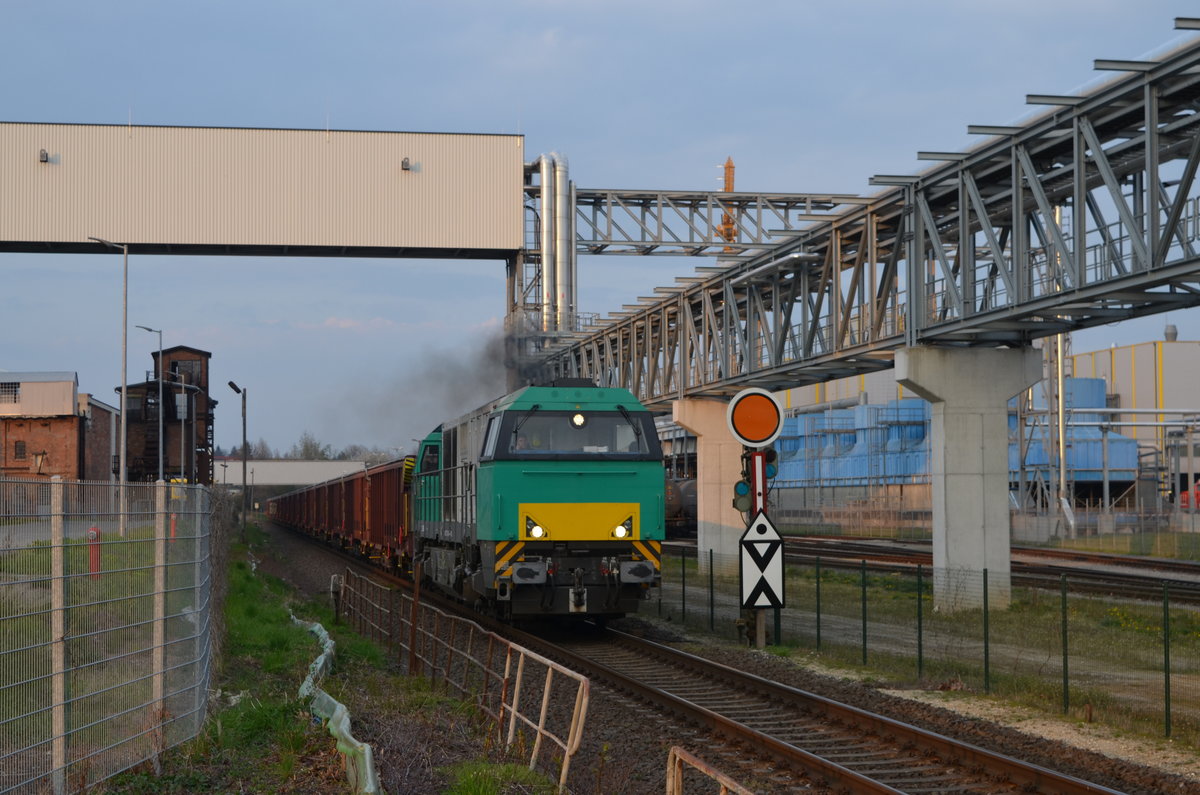 Vossloh G 2000-3 BB in Zeitz auf dem Weg nach Crossen 06.04.2019