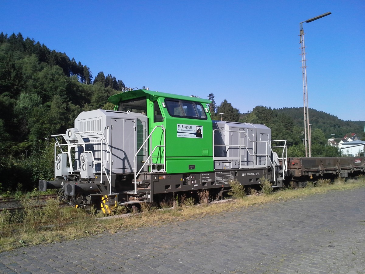 Vossloh G6 98 80 0650 100-7 D-VL, im Einsatz für M.Bugdoll, in Brügge(Westf) am 07.07.2015