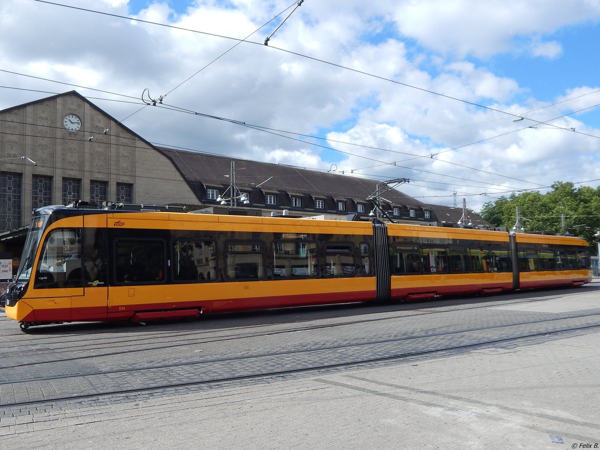 Vossloh/Stadler NET 2012 Nr. 334 der AVG in Karlsruhe am 22.06.2018