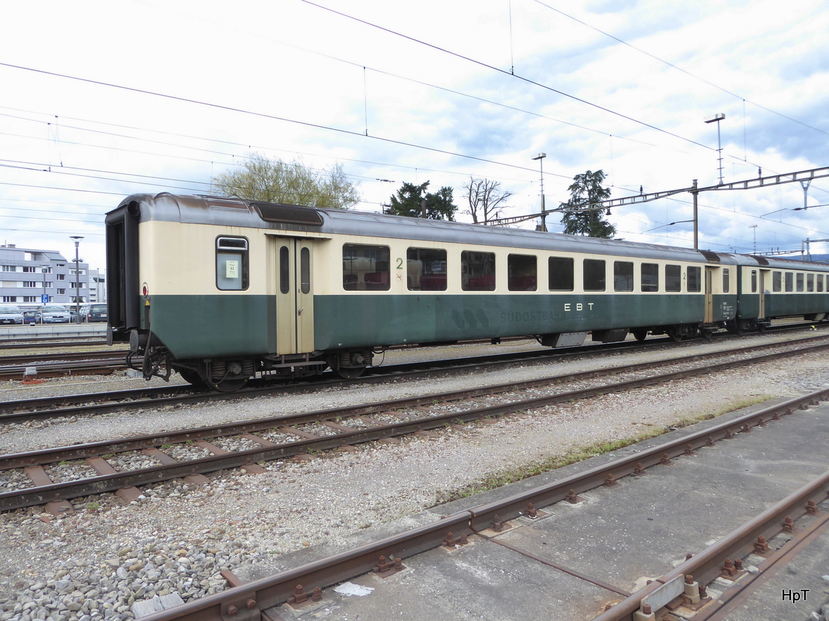 VPM - Persponenwagen 2 Kl. B 227 ( ex SOB )in Lyss abgestellt am 16.04.2018