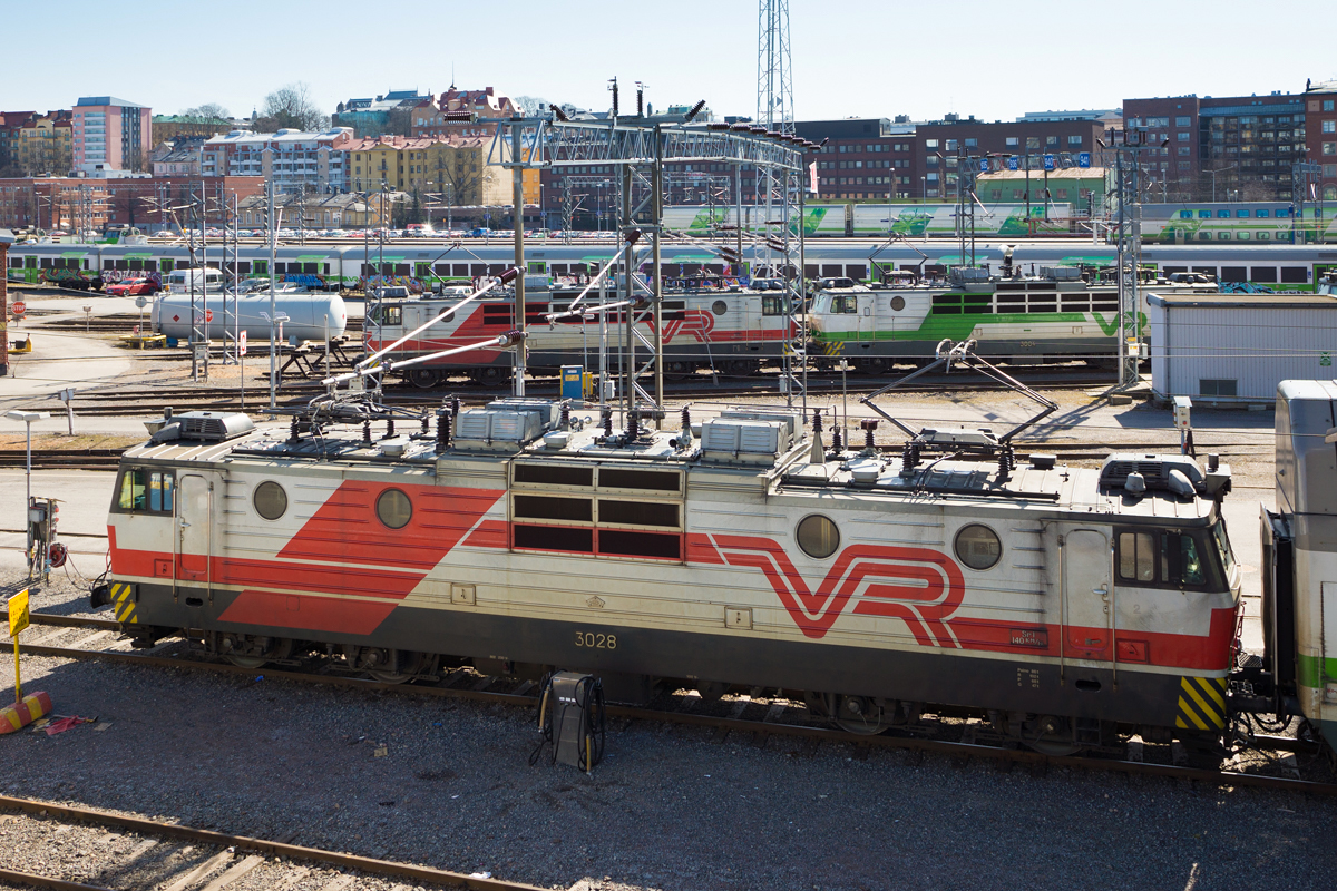 VR-Lok 3028 am 20.04.2018 im Bw Turku