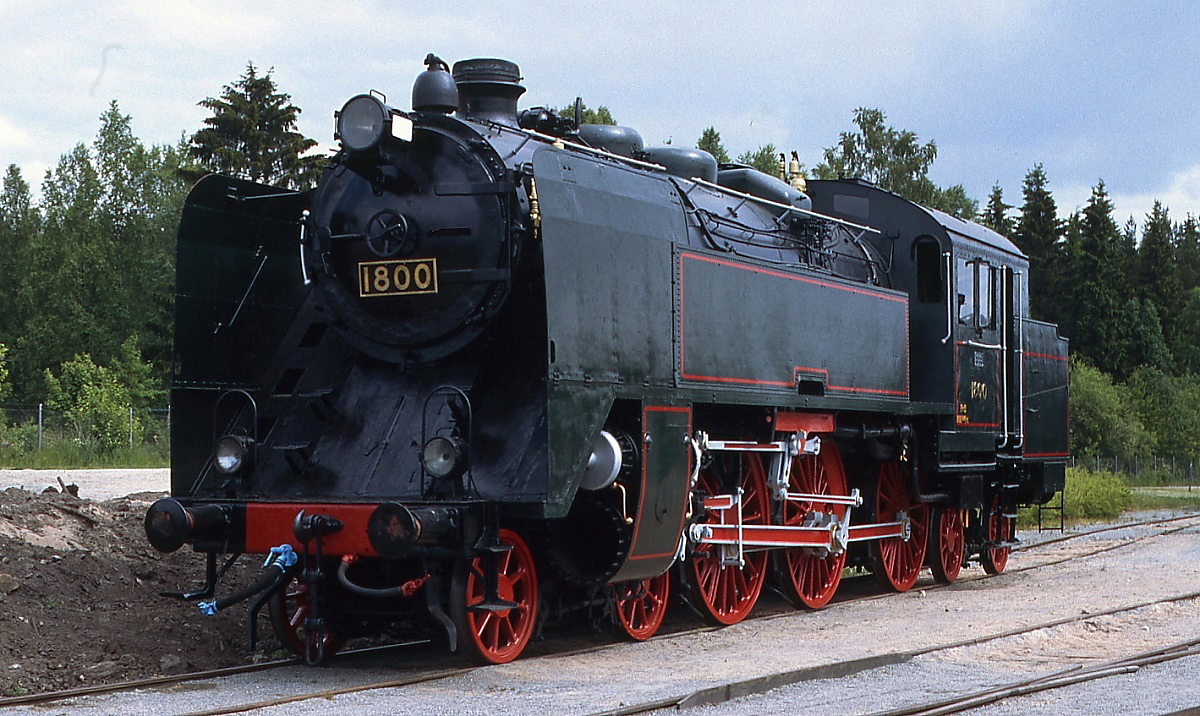 VR Pr2 1800 im Dampflokpark Haapamäki (Juni 1990)