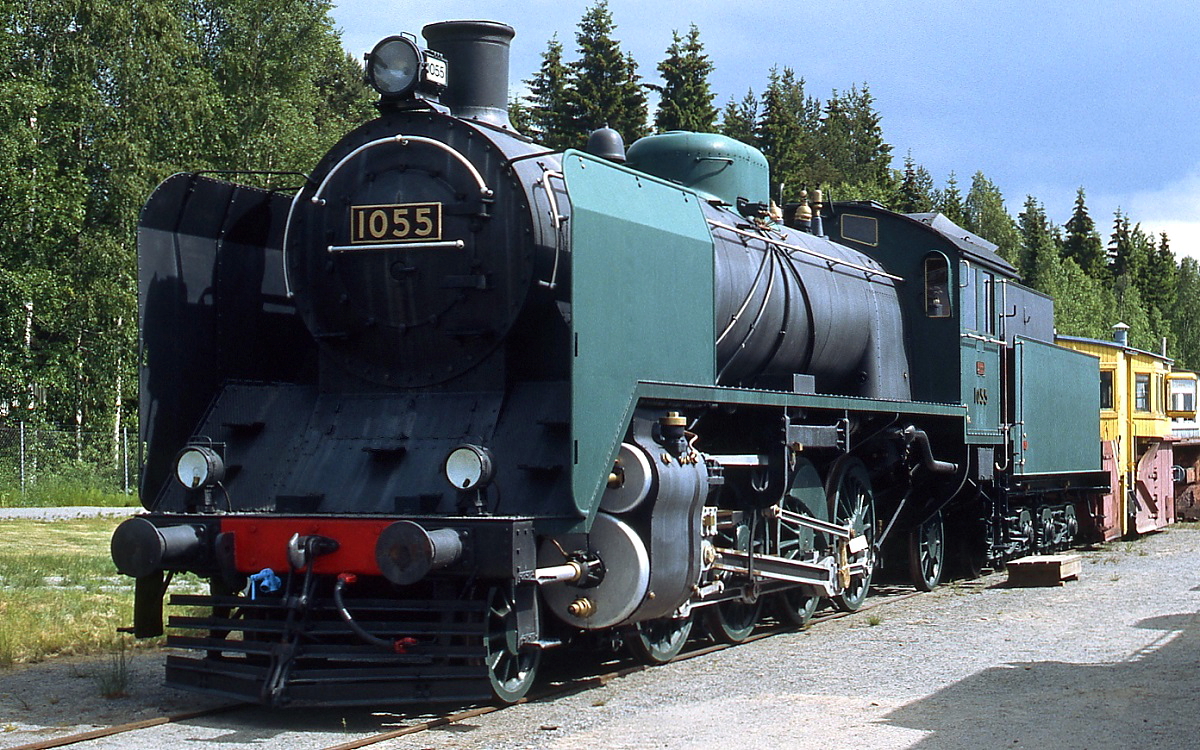 Vr Tr1 1055 im Dampflokpark Haapamäki im Juni 1990
