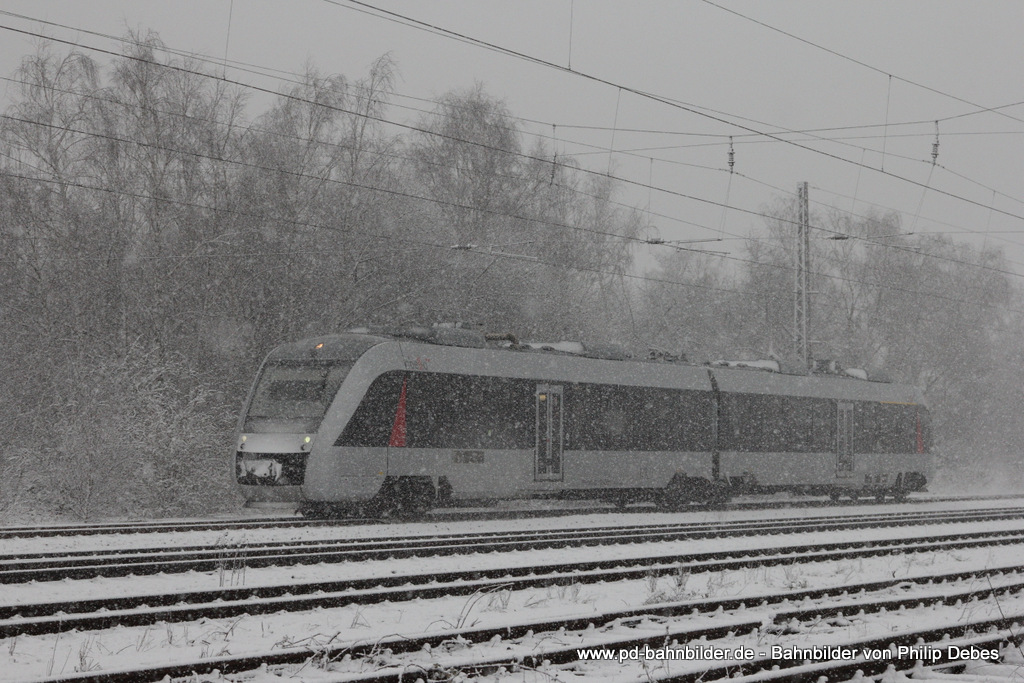 VT 11001 (Abellio) als RB46 in Richtung Bochum Hbf in Bochum Hofstede, 24. Januar 2015