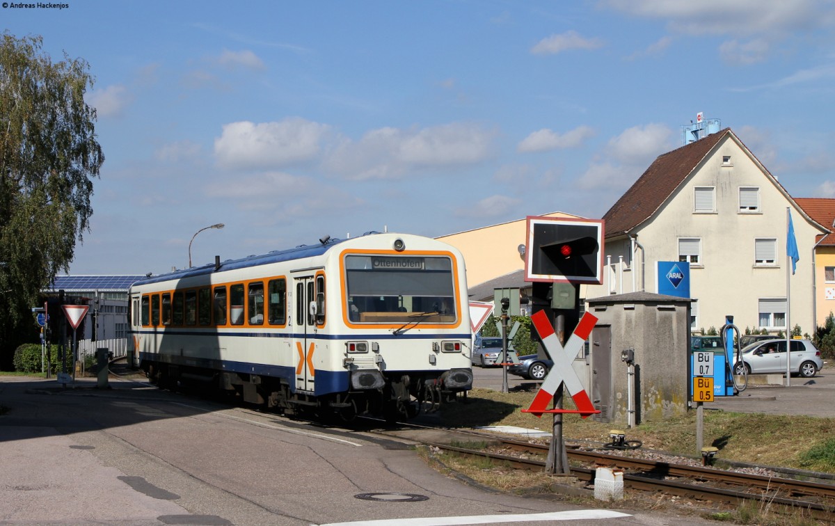 VT 125 als SWE71721 (Ottenhöfen-Achern) in Achern 26.9.14