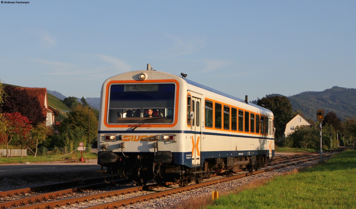 VT 125 als SWE71729 (Ottenhöfen-Achern) bei Oberachern 26.9.14