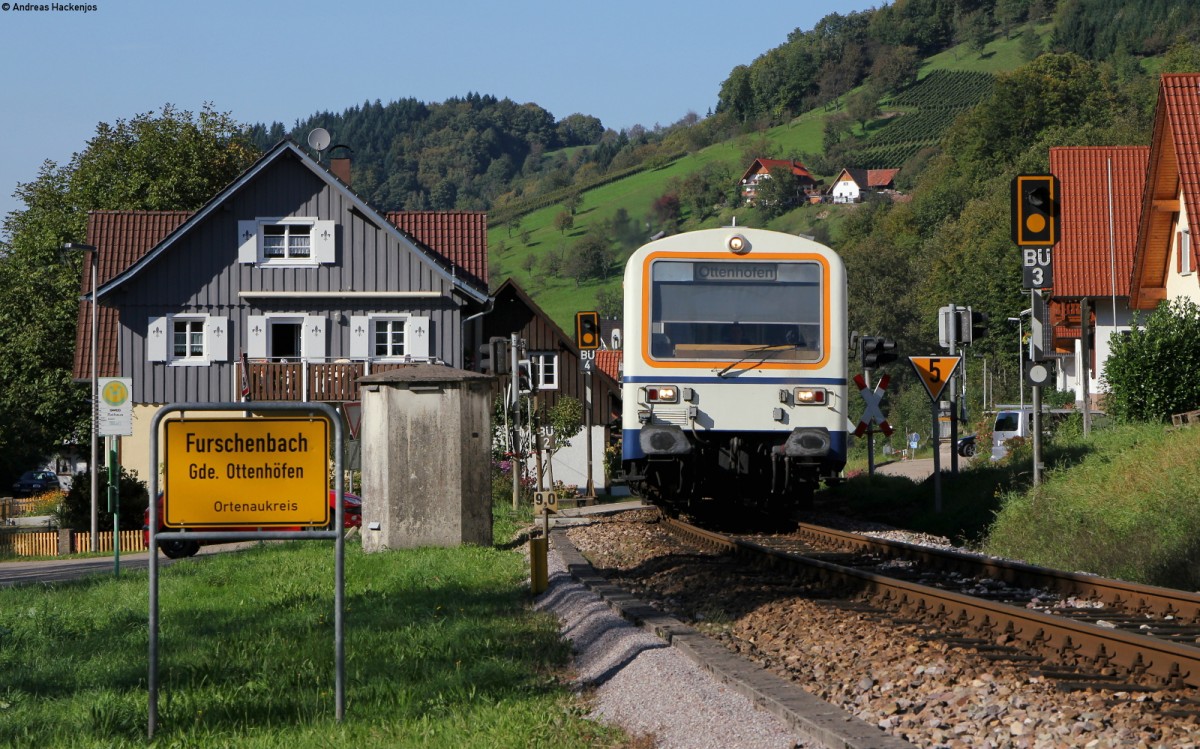 VT 125 als SWE71732 (Achern-Ottenhöfen) bei Furschenbach 26.9.14
