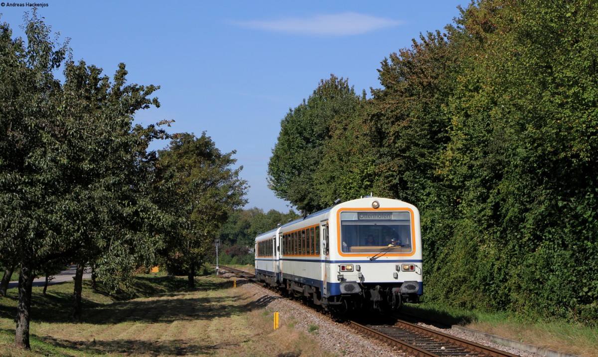 VT 125 und VS 204 als SWE71714 (Achern-Ottenhöfen) bei Kappelrodeck 26.9.14