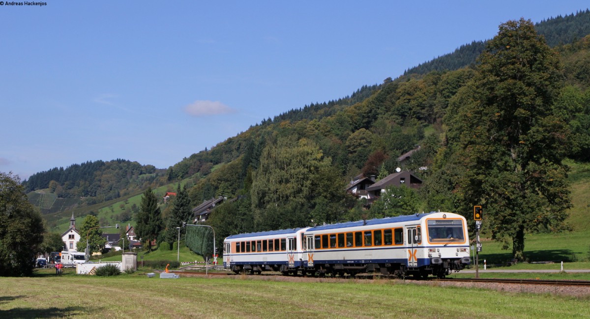 VT 125 und VS 204 als SWE71716 (Achern-Ottenhöfen) bei Ottenhöfen 26.9.14