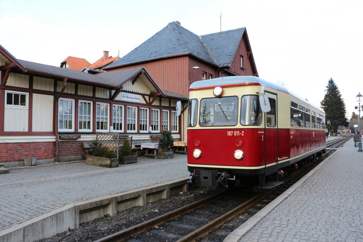 VT 187 011 2 der HSB in Drei Annen Hohne am 21.03.2015